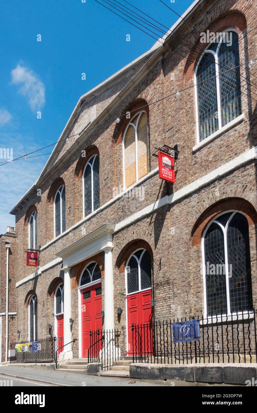 The Wesley Centre building, in Malton, North Yorkshire, England, UK Stock Photo