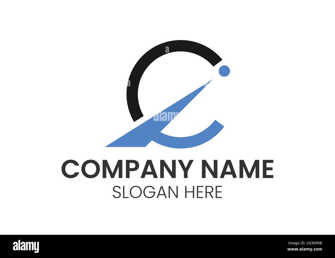 Letter IC or CI circle icon creative idea. modern initial and clean vector graphic for business consulting company Stock Vector