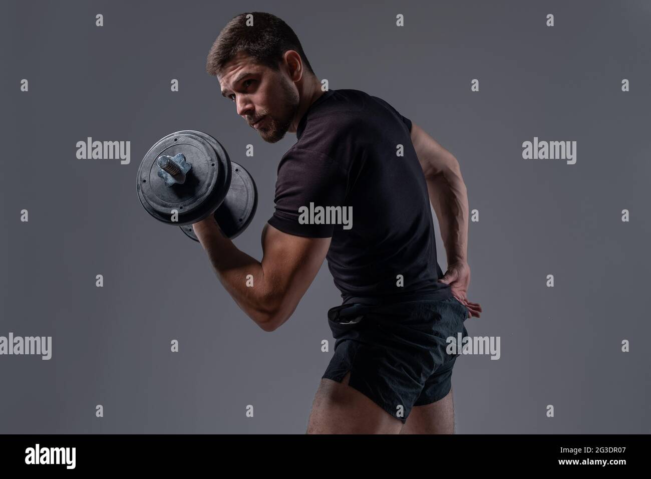 Bicep curls man hires stock photography and images Alamy