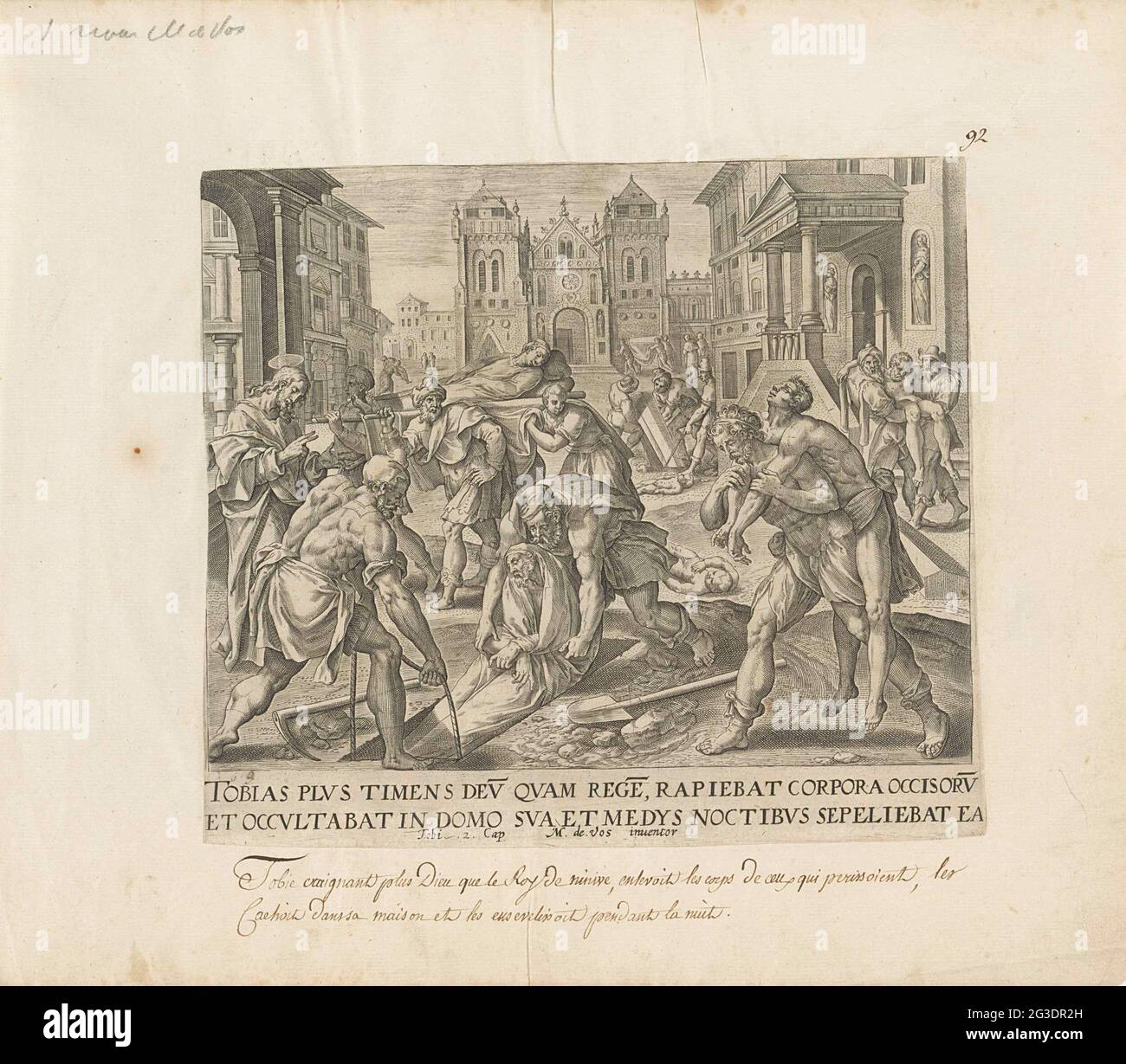 Buried the dead; Seven works of mercy; Thesaurus Sacrarum historiarum