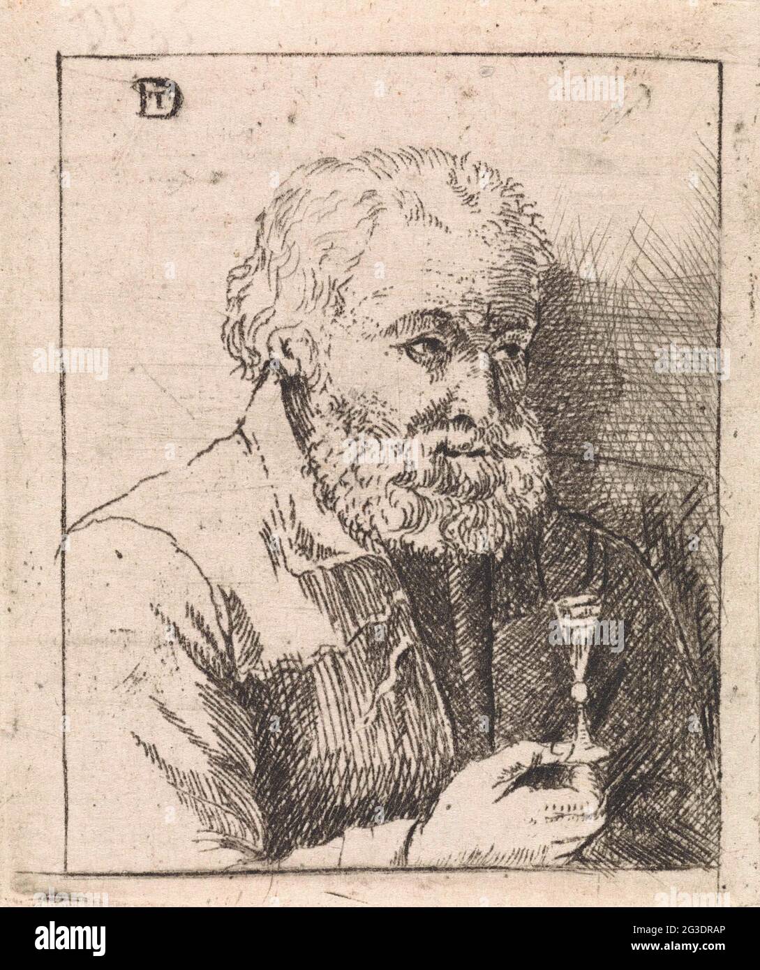 Taste; The five senses. A man with a glass of wine in hand ...