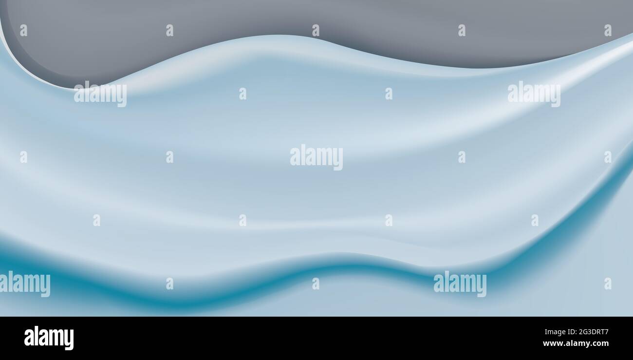 Abstract liquid background design, grey and blue paint color flow ...