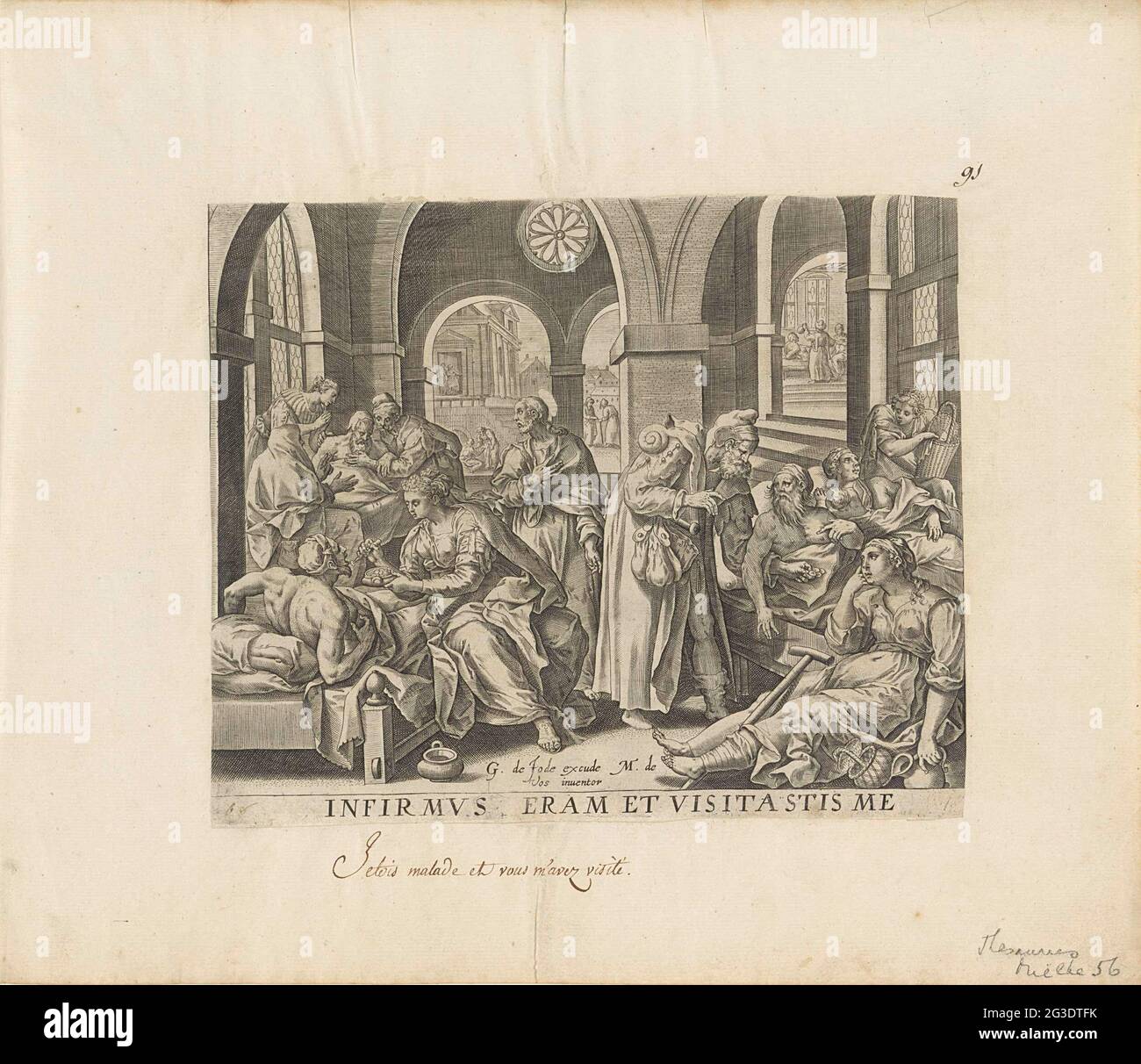 Visits the sick; Seven works of mercy; Thesaurus Sacrarum historiarum