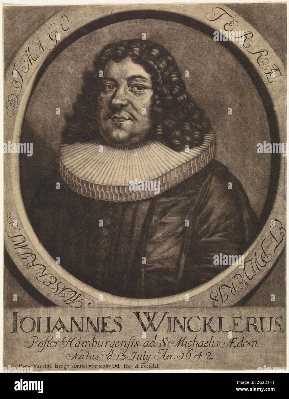 Portrait of Johann Winckler. Portrait of Johann Winckler, pastor in