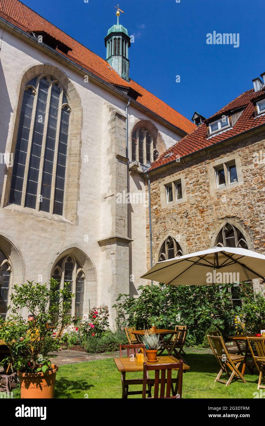 Courtyard of the historic Ulrici monastery in Braunschweig, Germany Stock Photo