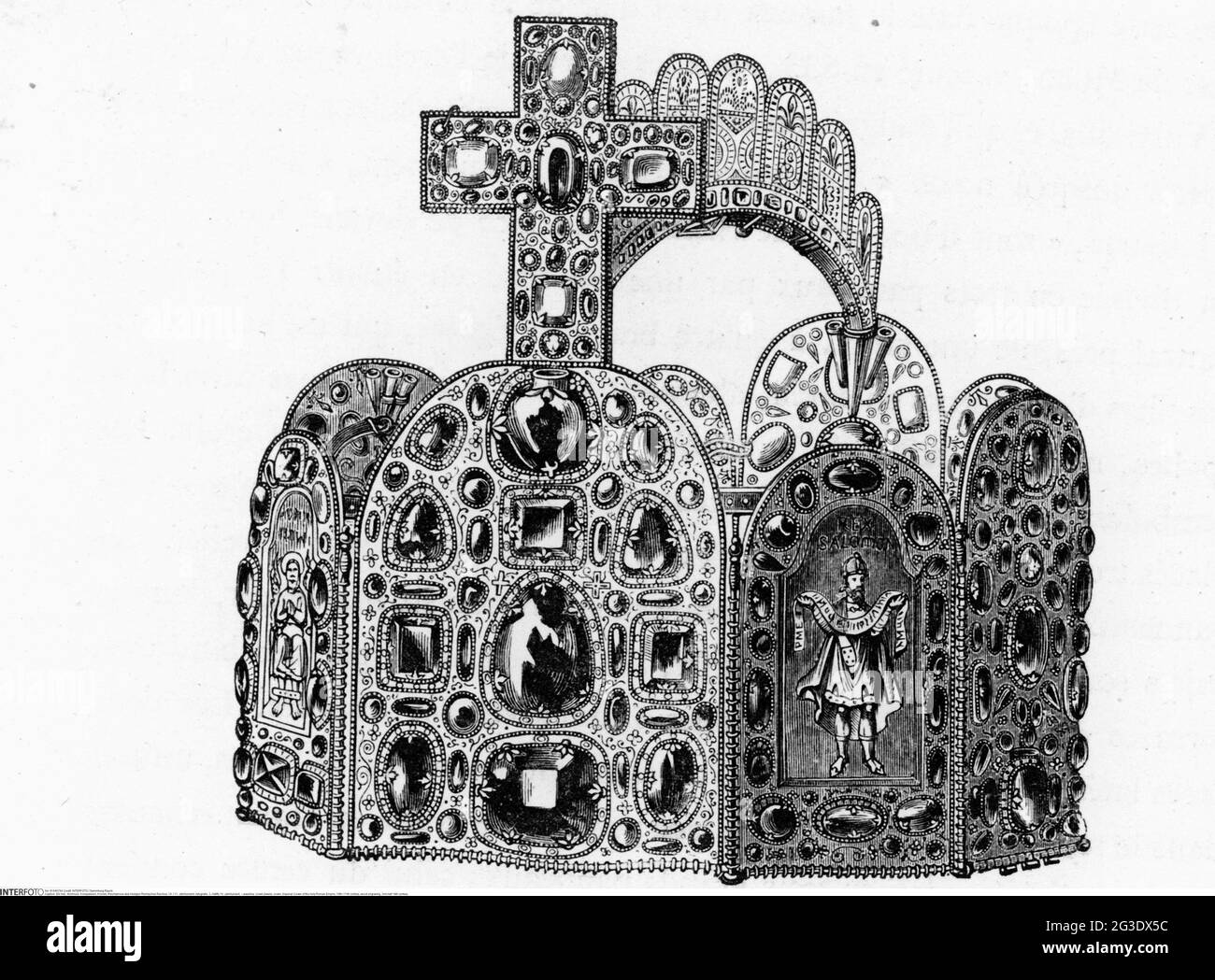 jewellery, crown jewels, crown, Imperial Crown of the Holy Roman Empire, 10th / 11th century, ARTIST'S COPYRIGHT HAS NOT TO BE CLEARED Stock Photo