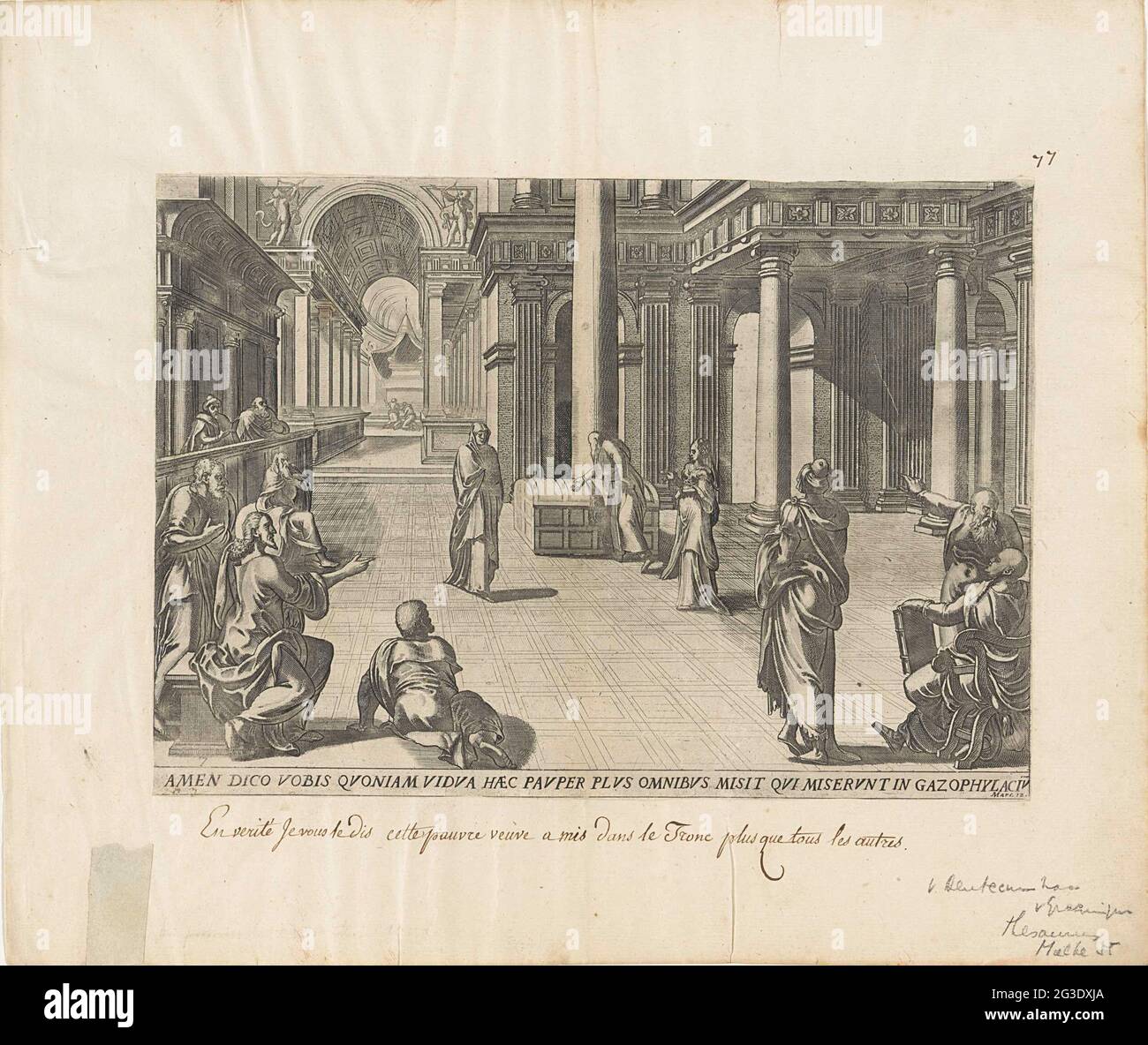 Medal of the widow; Events in and around the temple; Thesaurus Sacrarum