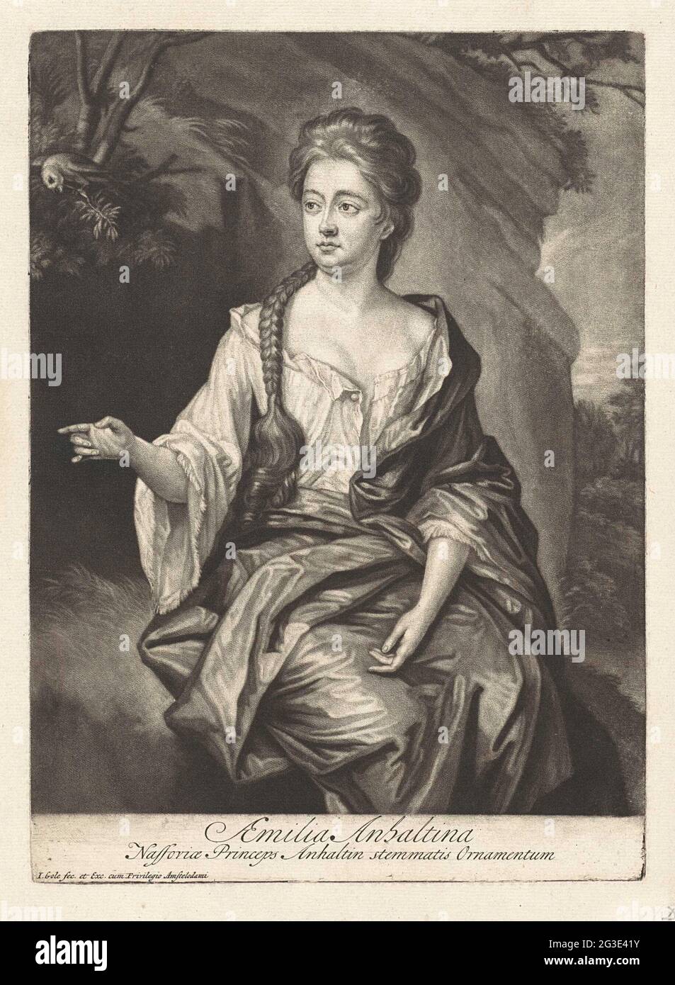 Portrait of Henriette Amalia from AnhaltDessau. Henriette Amalia of