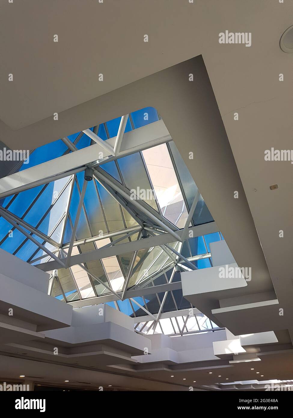 Madrid Spain; 05/11/2019: Interior ceiling of a modern building Stock Photo