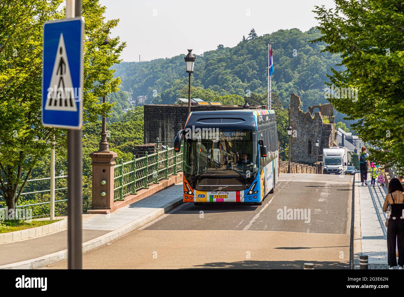 Omnibus in Luxembourg City Stock Photo