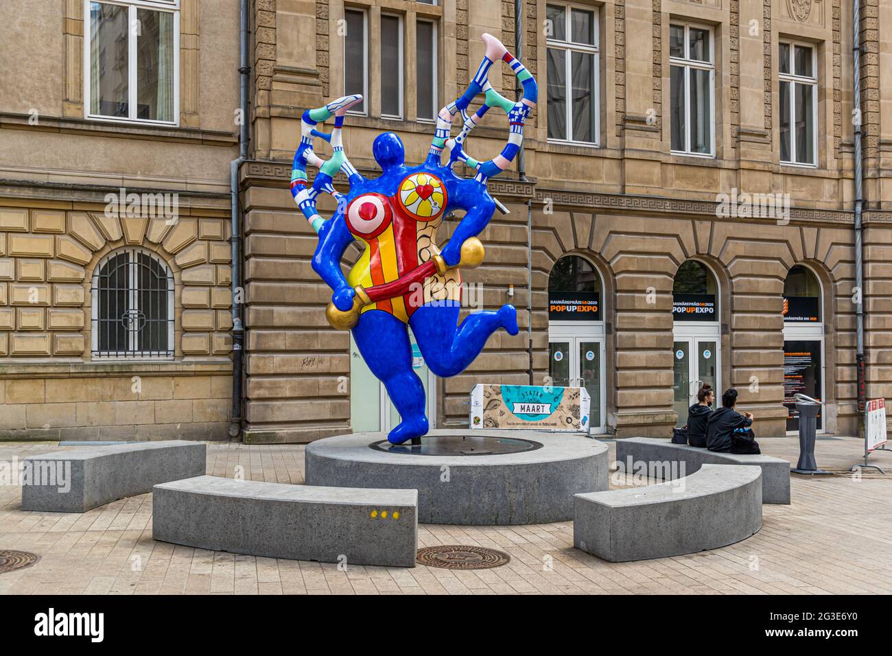 Nana” statue, entitled "La Grande Tempérance", by Niki de Saint Phalle in  Luxembourg Stock Photo - Alamy