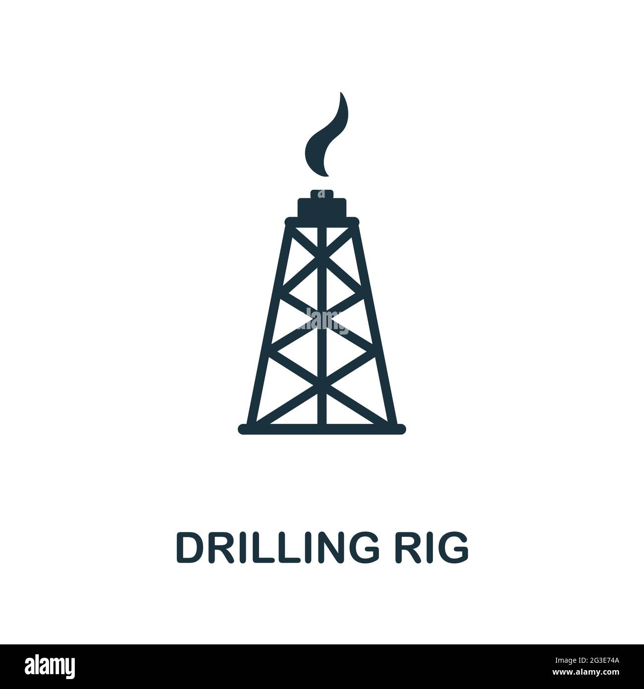 Drilling Rig icon. Monochrome simple element from oil industry collection.  Creative Drilling Rig icon for web design, templates, infographics and more  Stock Vector Image & Art - Alamy
