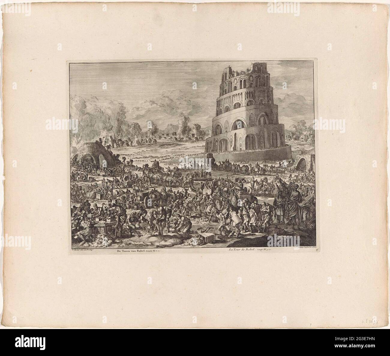 Construction of the tower of Babel; Babel's wrath. The tower of Babel ...