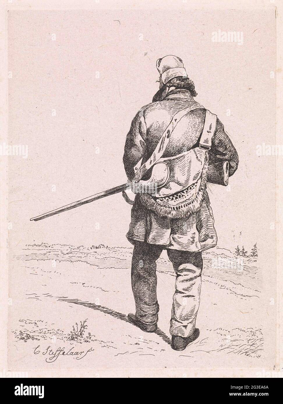 Hunter seen on the back; Fourth suite. A hunter, seen on the back ...