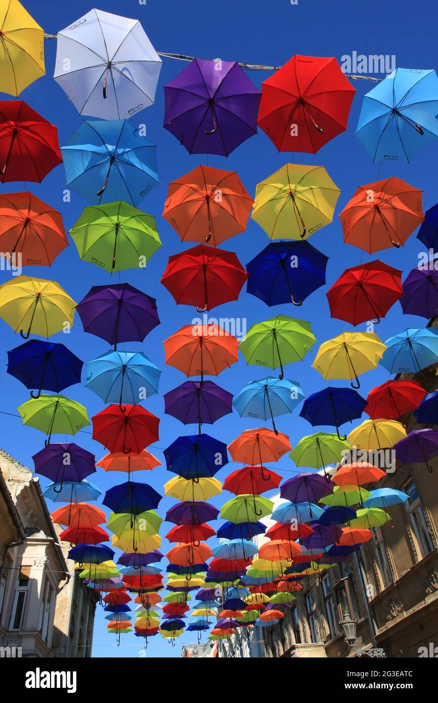 The Floating Umbrella Festival Agueda Portugal Stock Photo Alamy