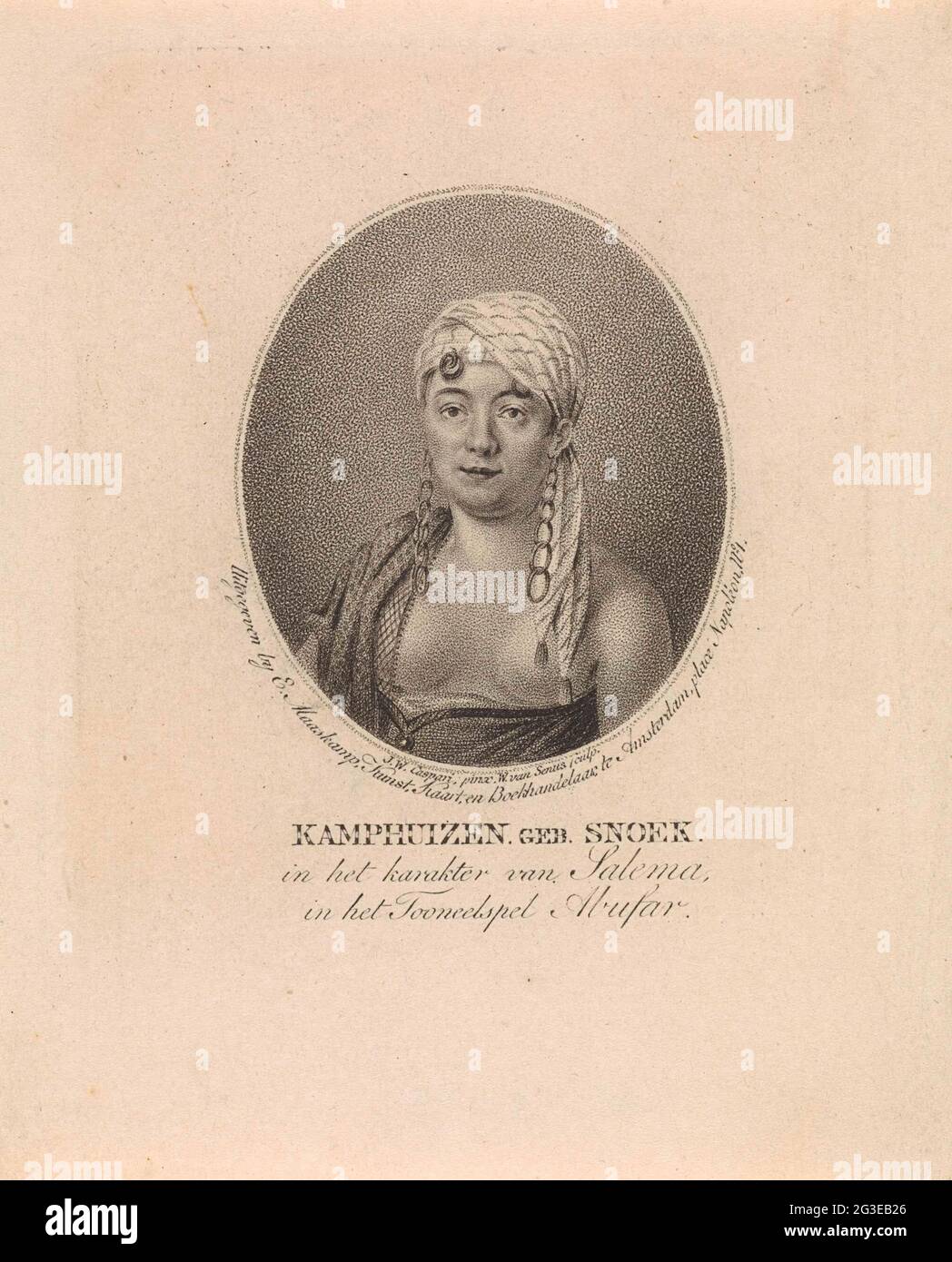 Portrait of Anna Maria Snoek; Players at the Stadsschouwburg in