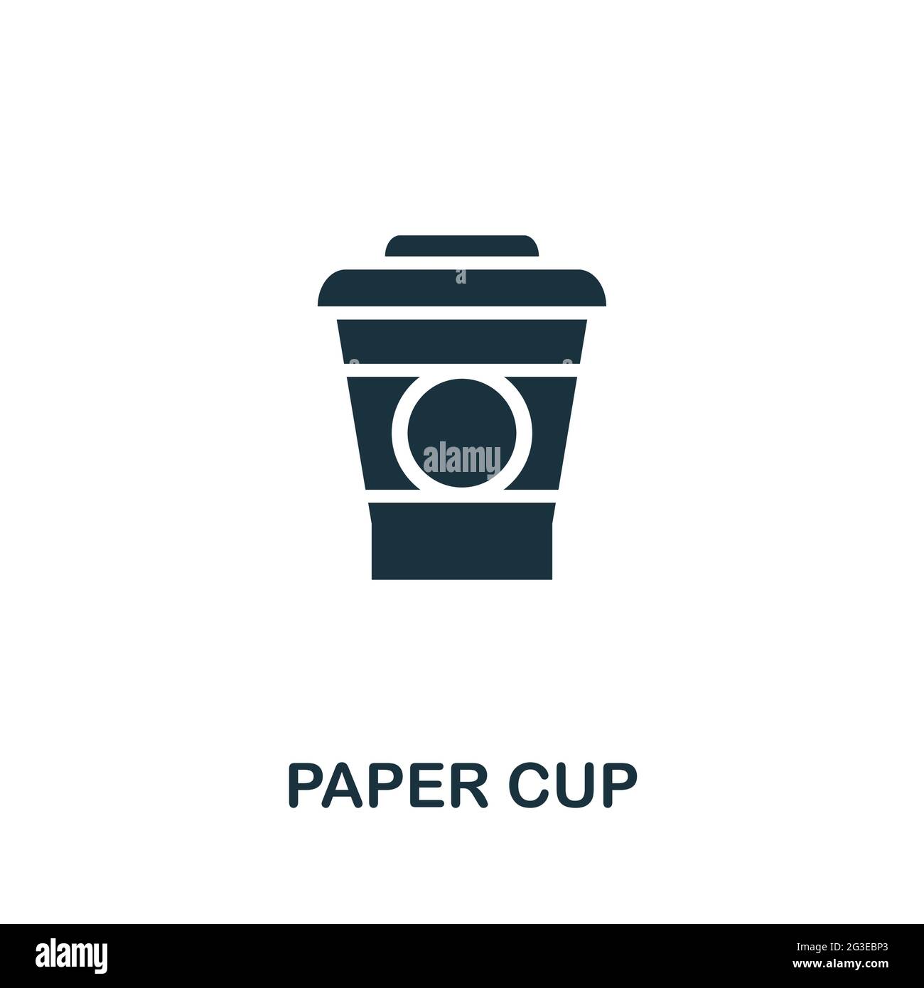 Paper Cup icon. Monochrome simple element from packaging collection ...