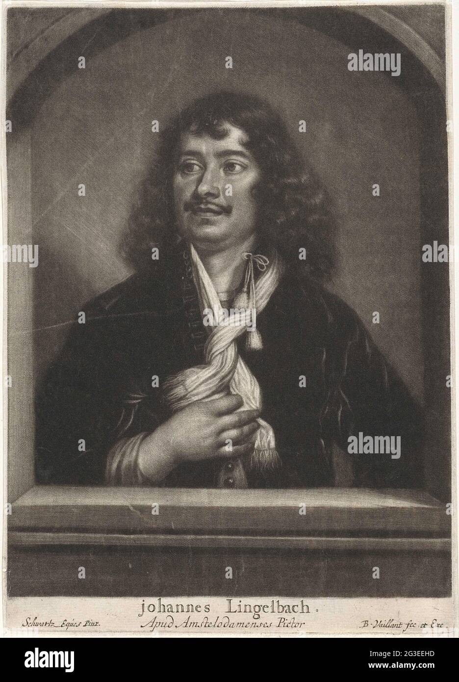 Portrait of the painter Johannes Lingelbach Stock Photo - Alamy