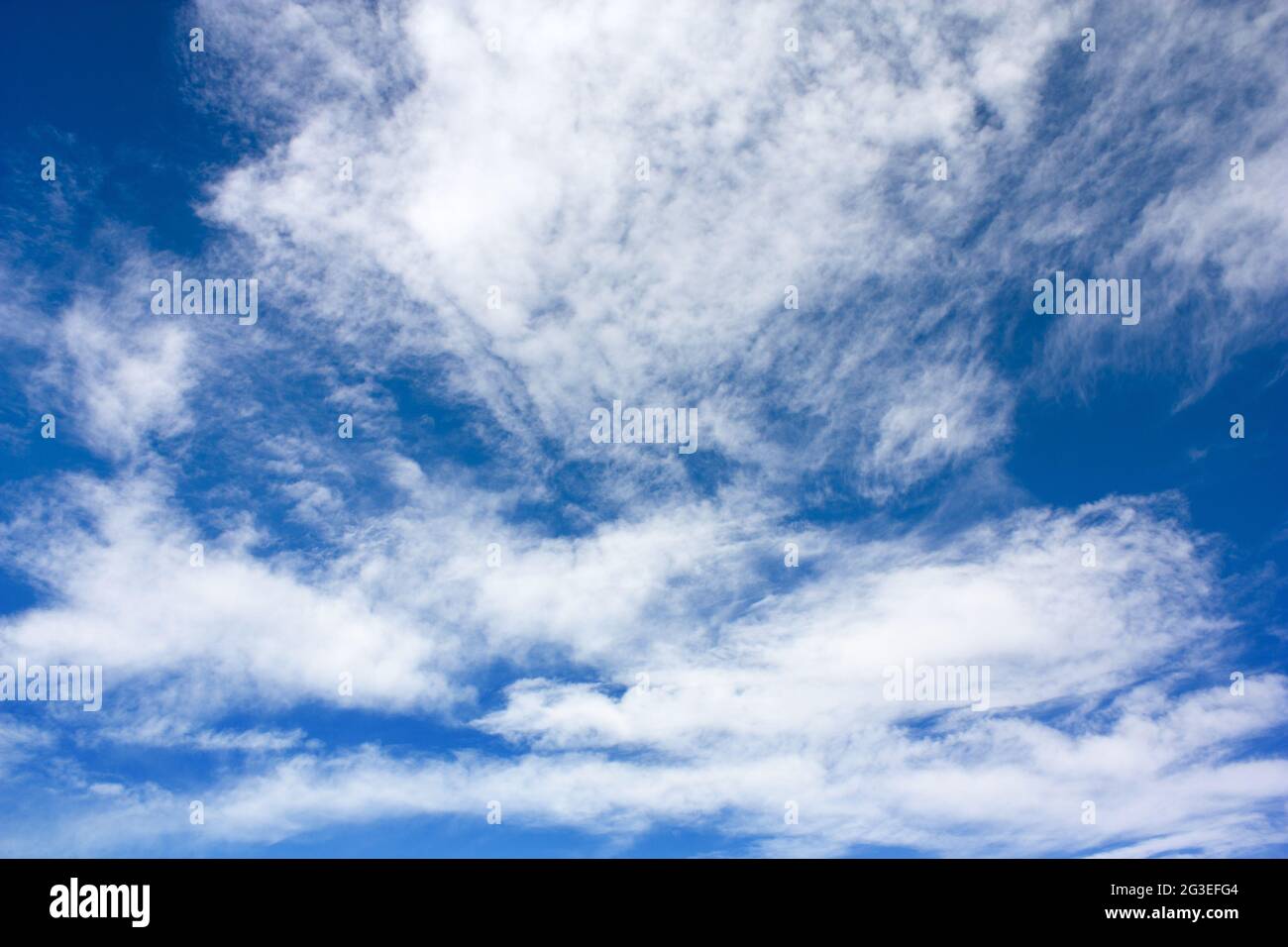 View of beautiful blue sky with white clouds Stock Photo - Alamy