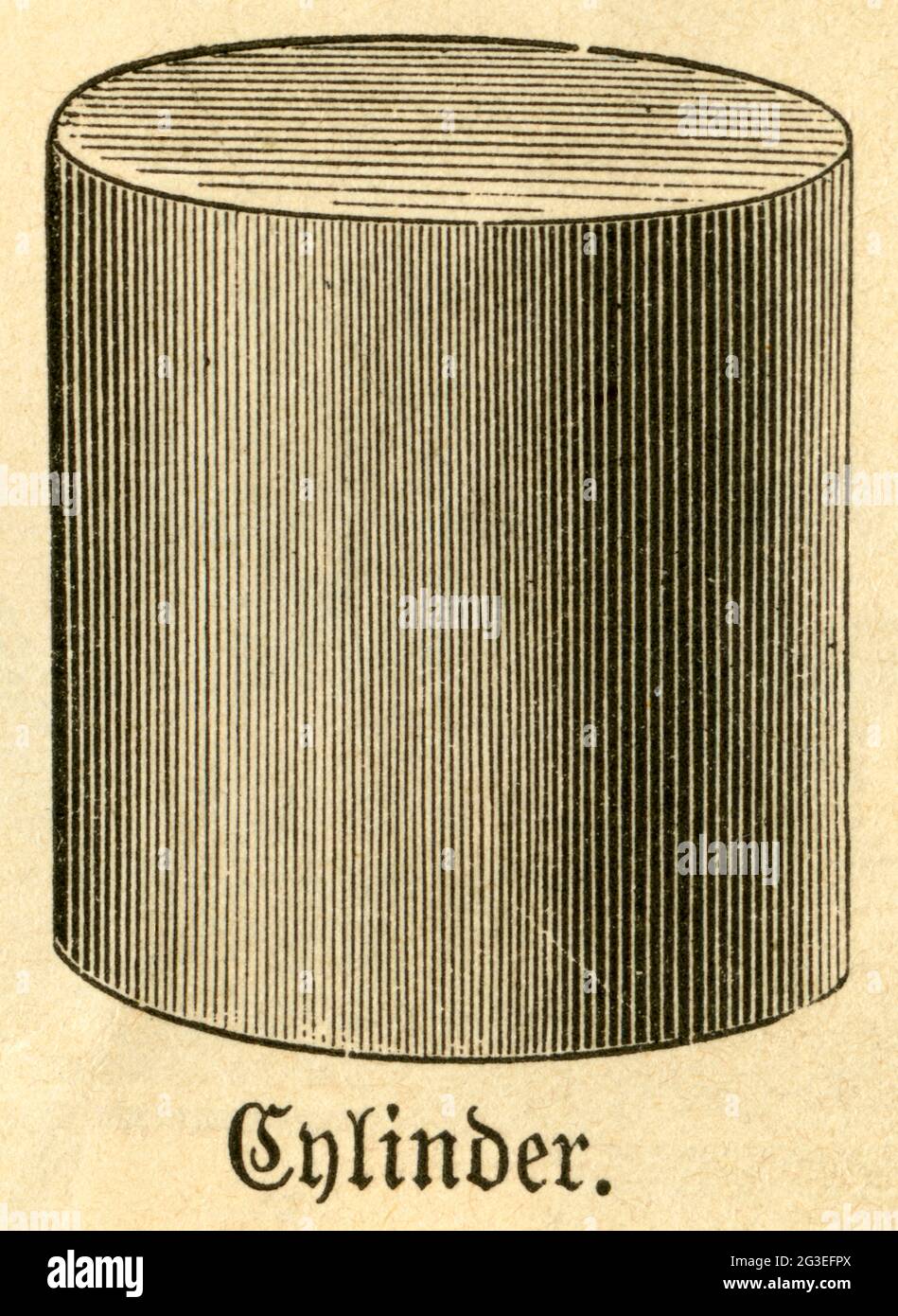 Cylinder, illustration from: 'Die Welt in Bildern ' (images of the world), ADDITIONAL-RIGHTS-CLEARANCE-INFO-NOT-AVAILABLE Stock Photo