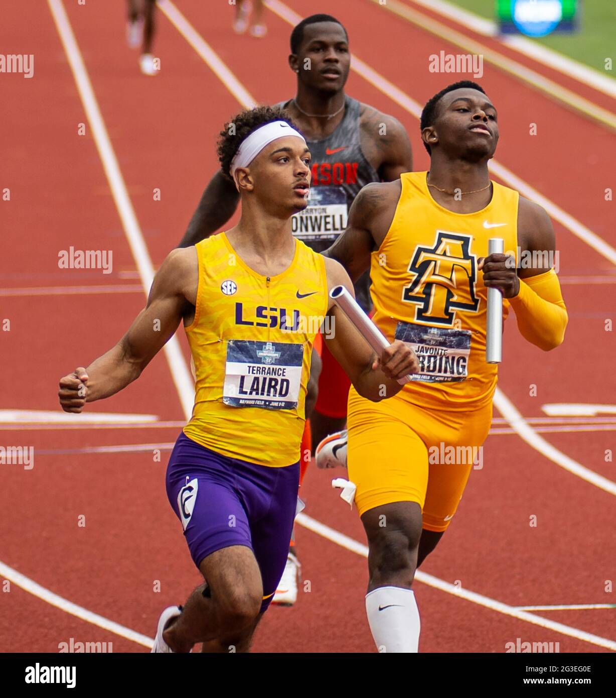 Eugene, OR U.S. 11th June, 2021. A. LSU anchored by Terrence Larid wins