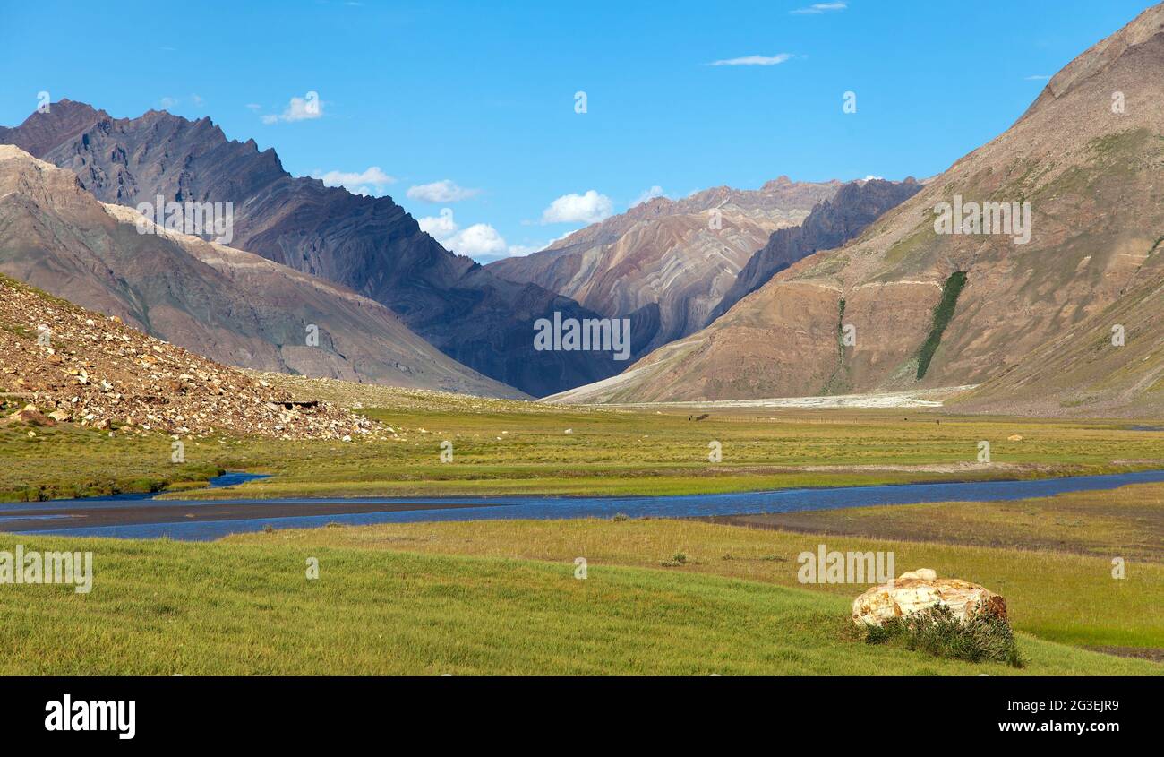 Indian Himalayas - trek from Kargil to Padum - Zanskar, Ladakh, Jammu and Kashmir, India Stock Photo