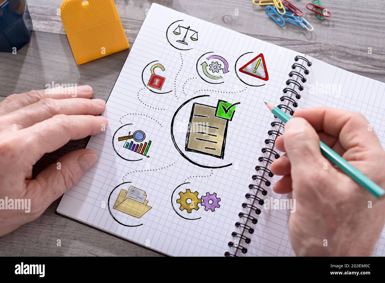 Validation concept drawn on a notepad placed on a desk Stock Photo - Alamy