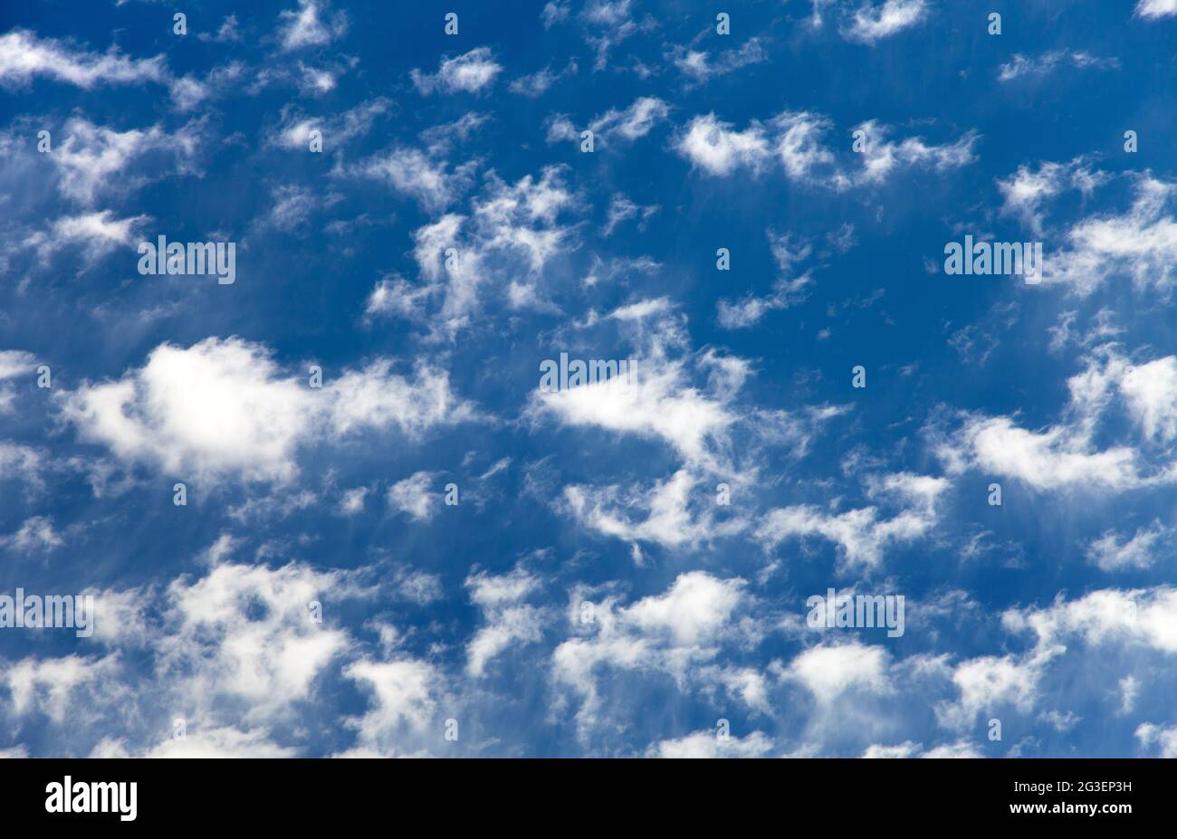 View of beautiful blue sky with white clouds Stock Photo - Alamy