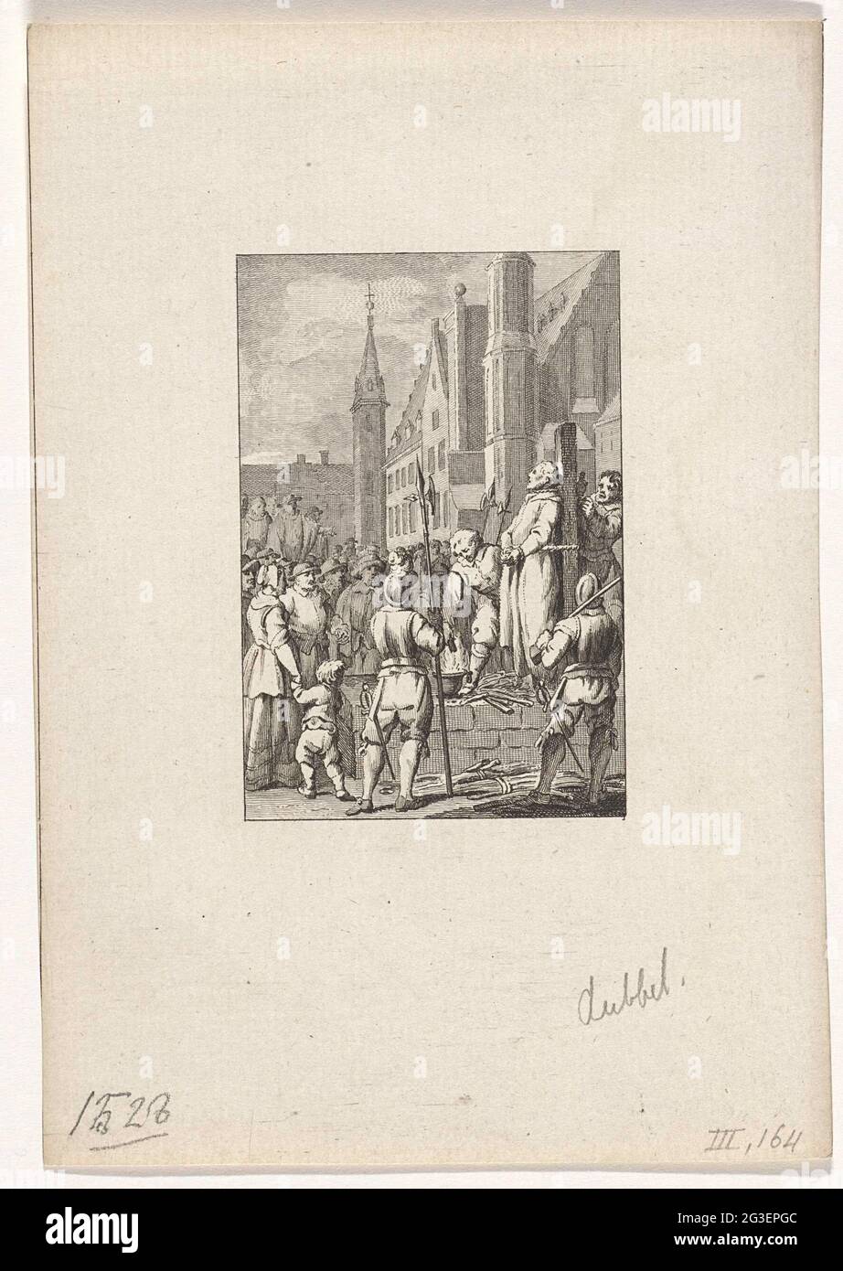 Torture death from Jan de Bakker, 1525. Jan de Bakker, former priest of