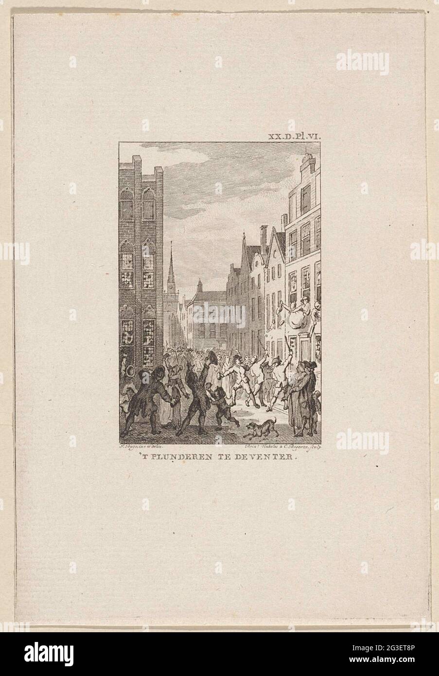 Plundering from patriots houses in Deventer, 1787; The plunder in ...