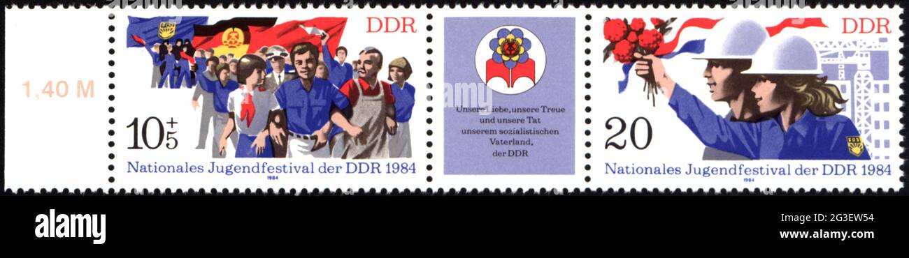 mail, postage stamps, Germany, German Democratic Republic, ADDITIONAL-RIGHTS-CLEARANCE-INFO-NOT-AVAILABLE Stock Photo