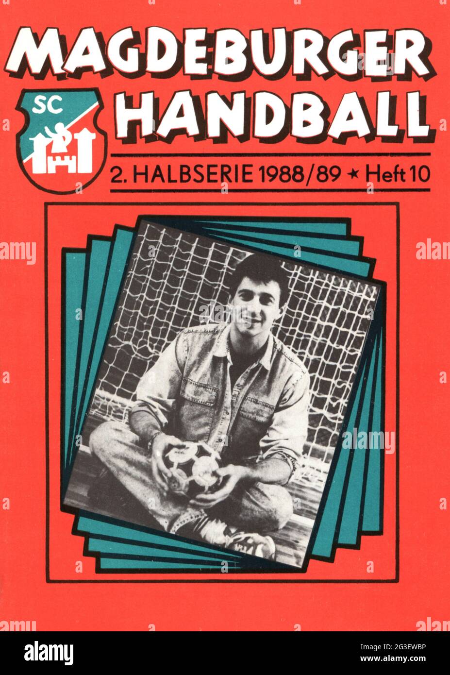 sports, handball, Magdeburg handball, club magazine of the sports club Magdeburg, cover, covers, ADDITIONAL-RIGHTS-CLEARANCE-INFO-NOT-AVAILABLE Stock Photo