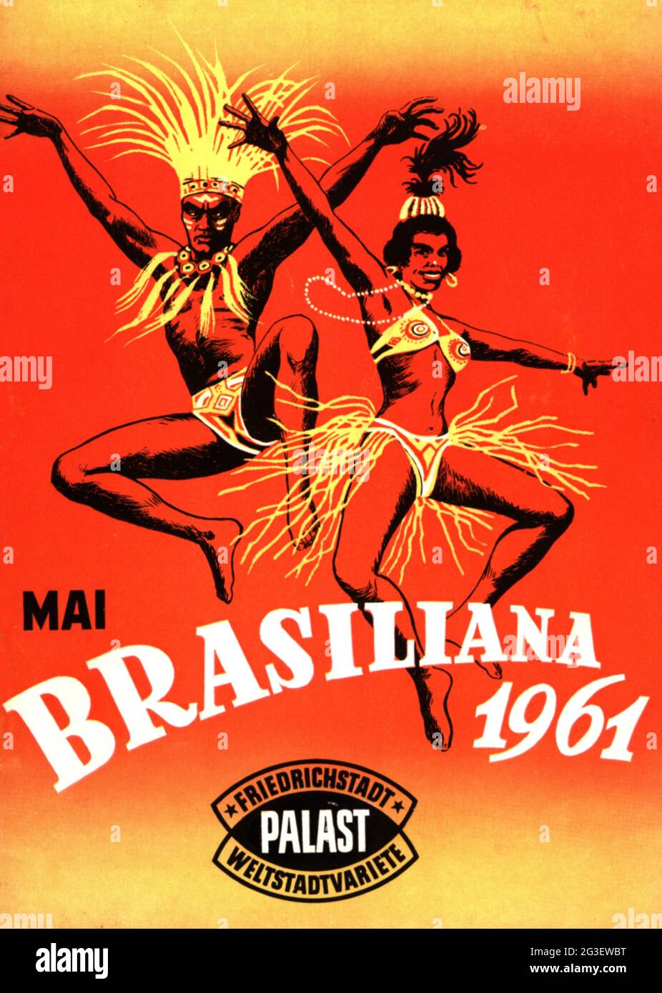 theatre / theater, vaudeville,  revue Brasiliana, Friedrichstadt Palast, East Berlin, program for May, ADDITIONAL-RIGHTS-CLEARANCE-INFO-NOT-AVAILABLE Stock Photo