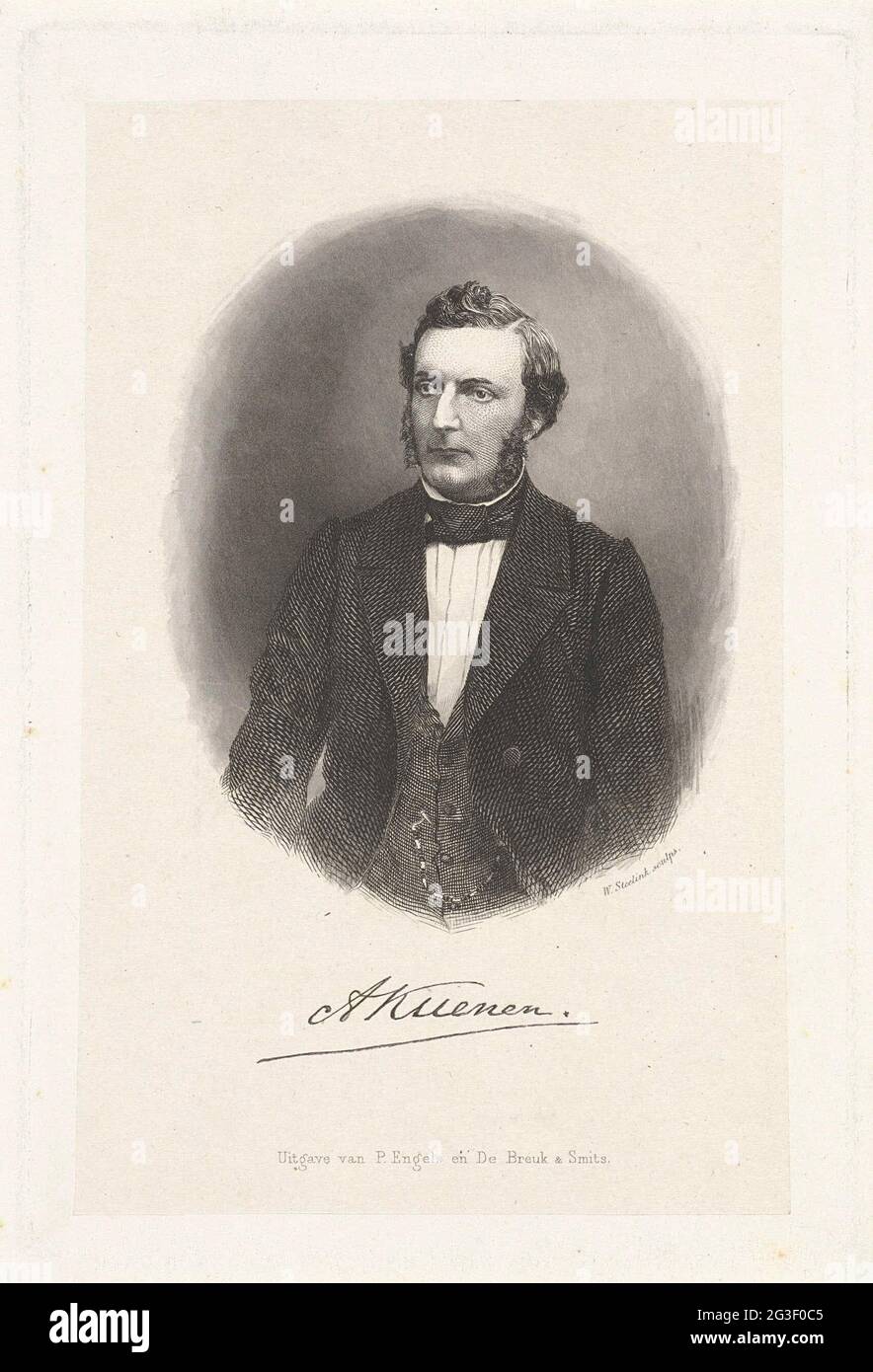 Portrait of Abraham Kuenen. Portrait of Abraham Kuenen, leading