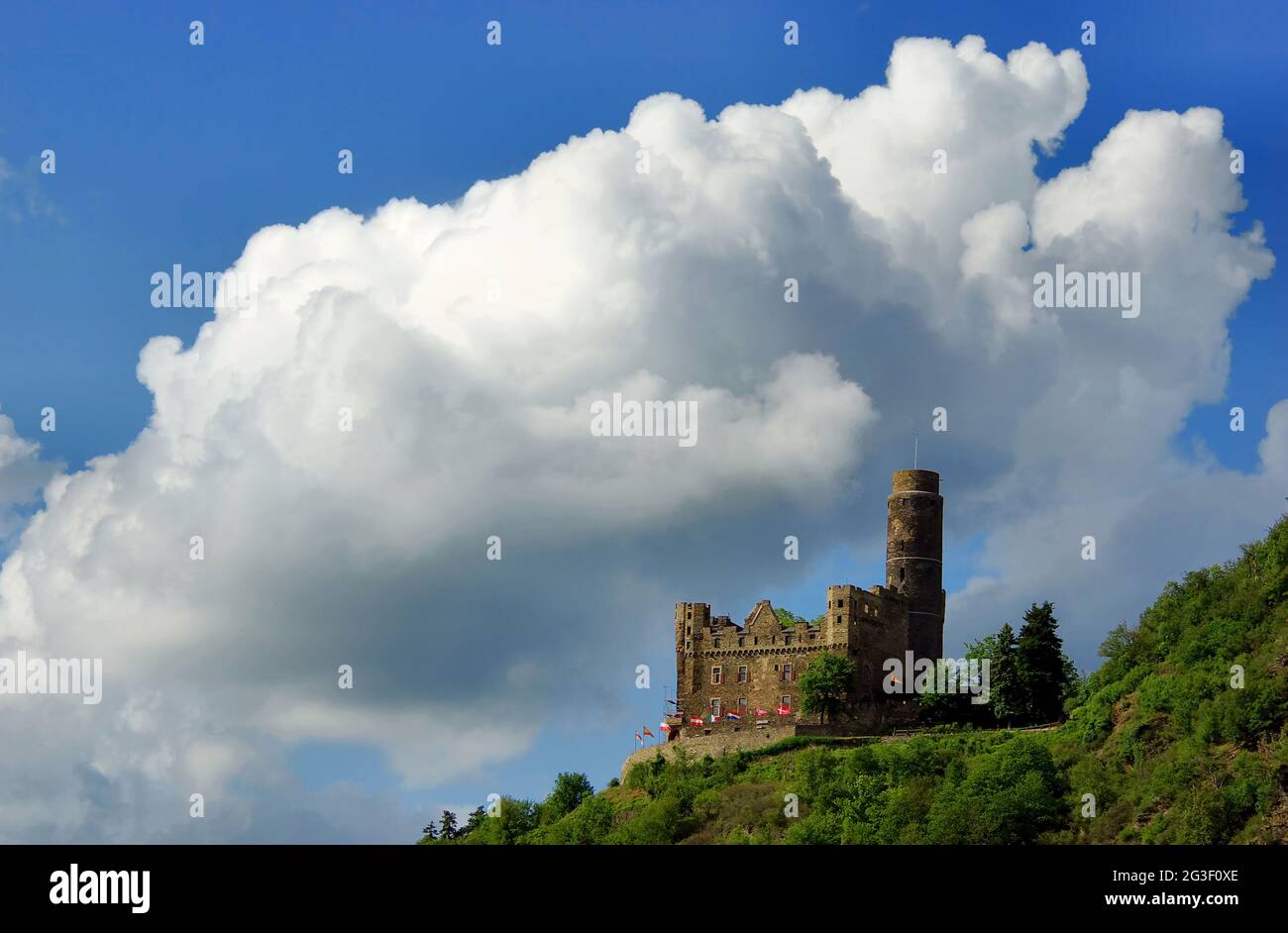 Maus Castle near St. Goarshausen Stock Photo