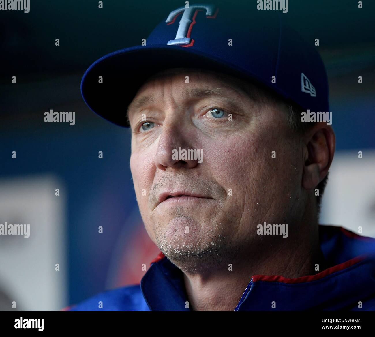Arlington, USA. 20th Apr, 2018. In an April 20, 2018, file image, Texas Rangers manager Jeff Banister is in the dugout at Globe Life Park in Arlington, Texas, against the Seattle Mariners. (Photo by Max Faulkner/Fort Worth Star-Telegram/TNS/Sipa USA) Credit: Sipa USA/Alamy Live News Stock Photo