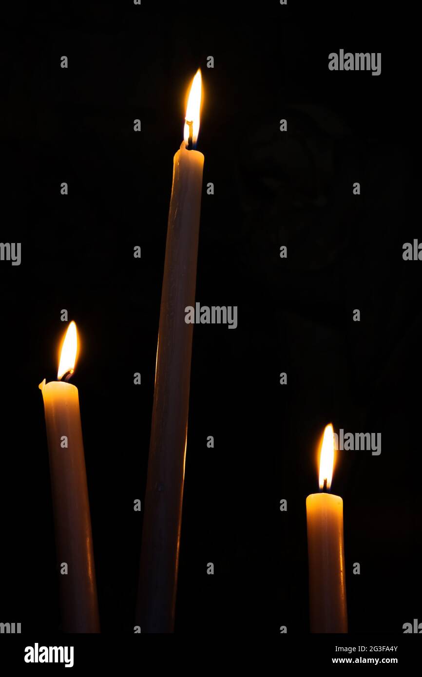 Candles in the night Stock Photo Alamy