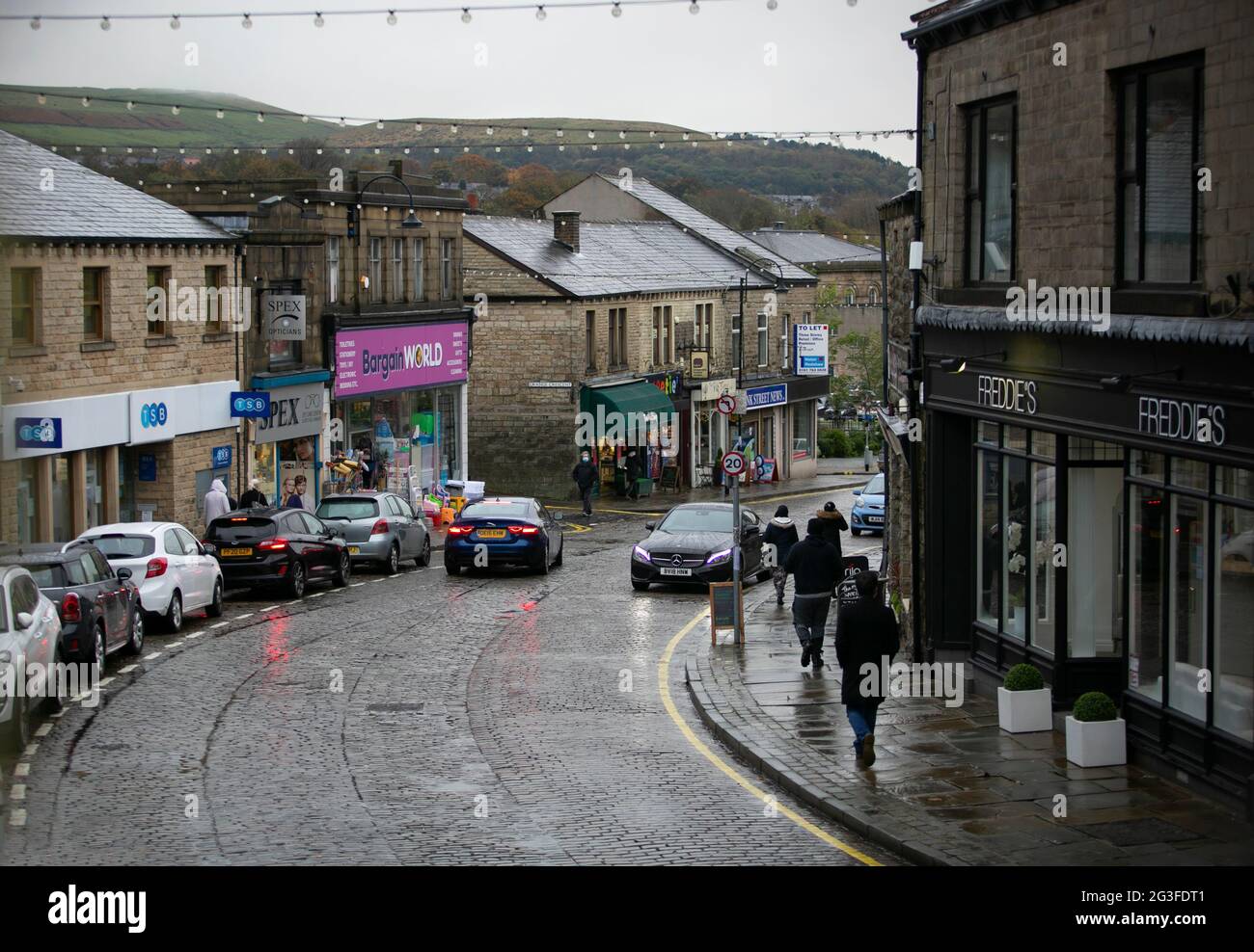 The town of Rawenstall in Lancashire, which is in the constituency of Rossendale and Darwen. The local MP for the area is the Conservative politician Stock Photo