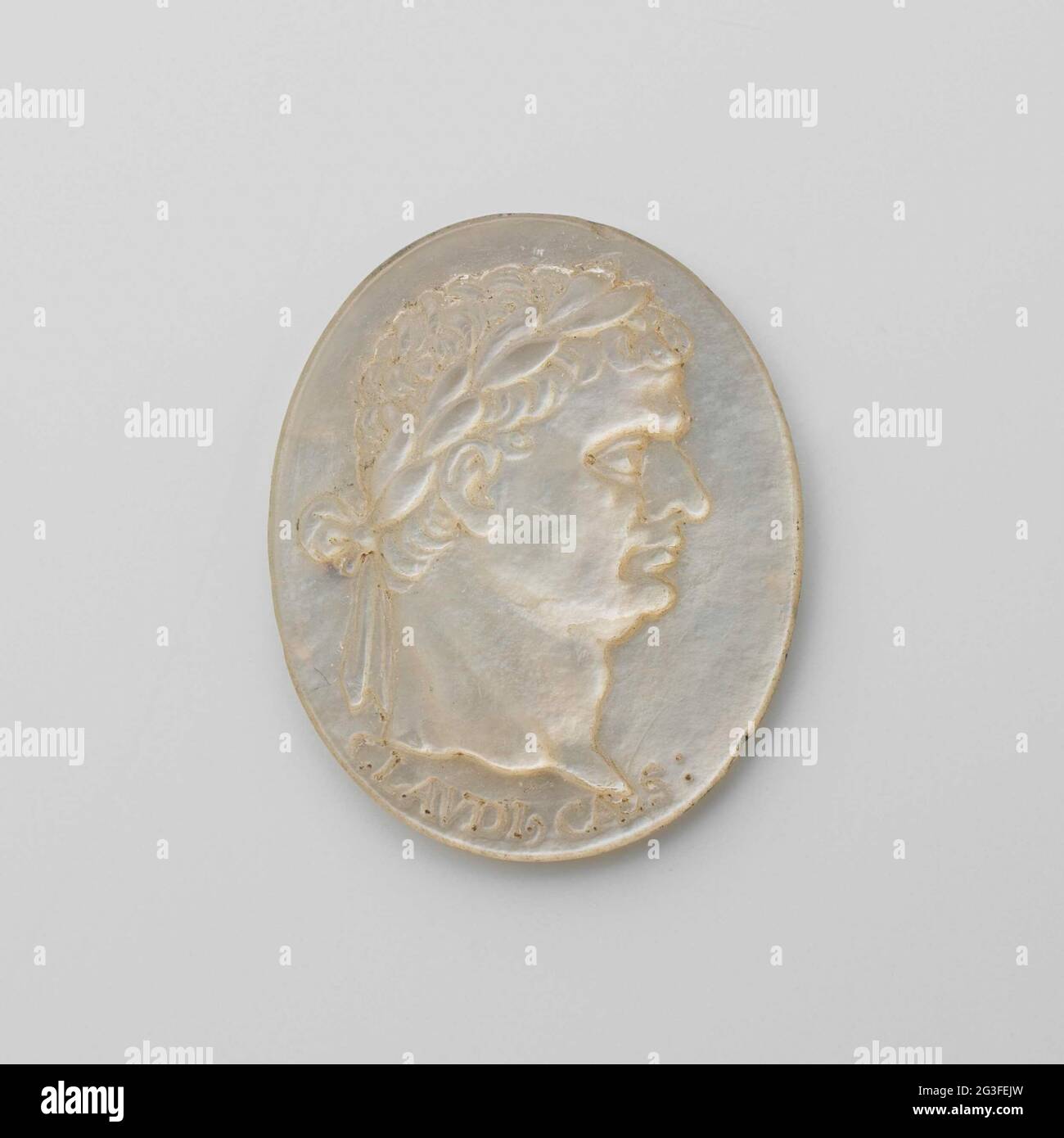 Tiberius Claudius Nero Germanicus .. a medallion of motherofpearl, on which an image is sliced