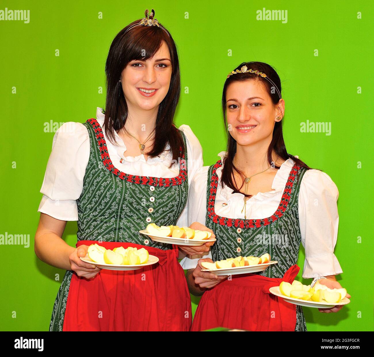 ApfelkoÌˆnigin Stefanie I und Prinzessin aus der Steiermark in OÌˆsterreich Stock Photo