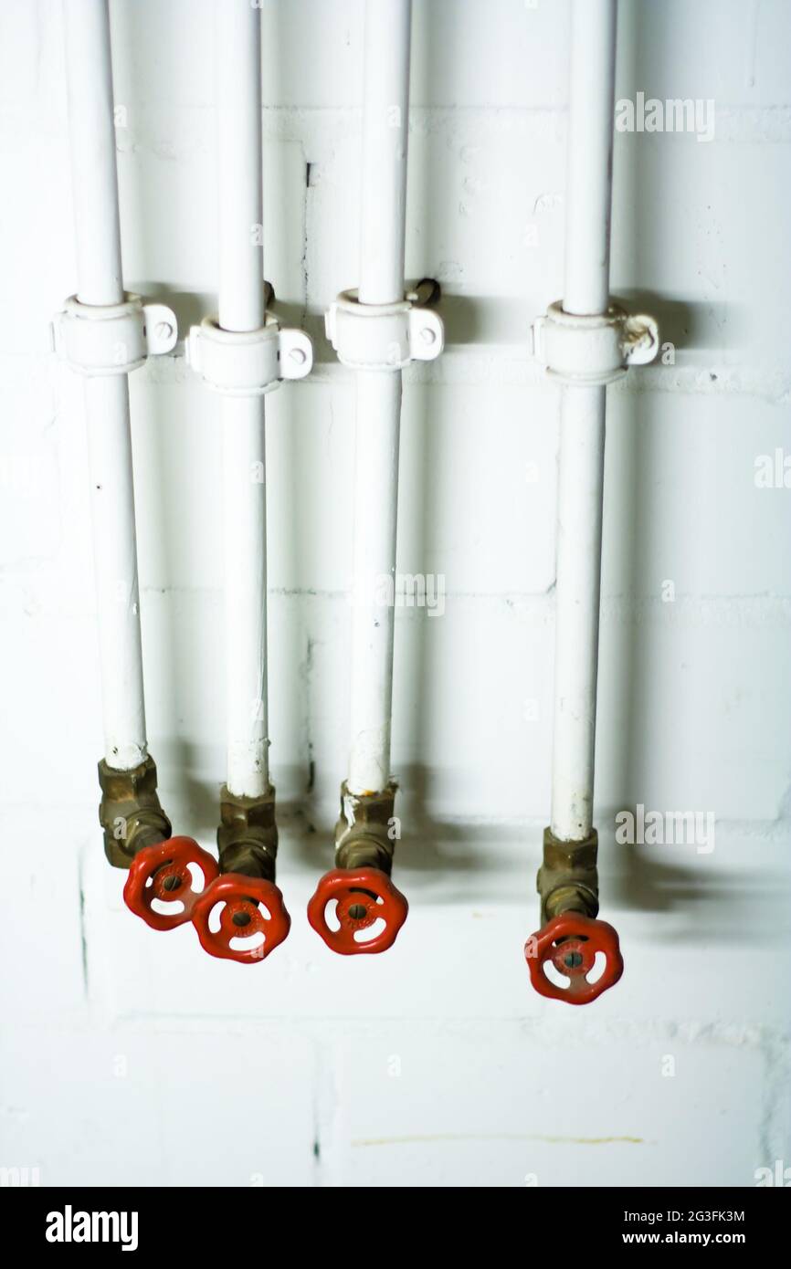 Pipe, valves, heating Stock Photo Alamy