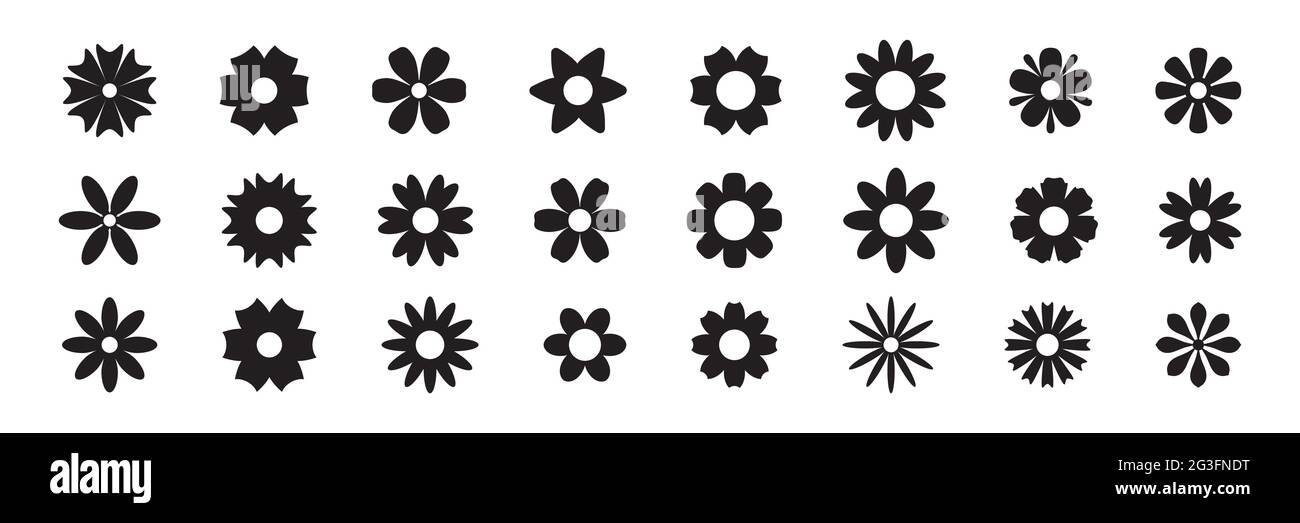 Flower icon set, vector isolated Stock Vector Image & Art - Alamy