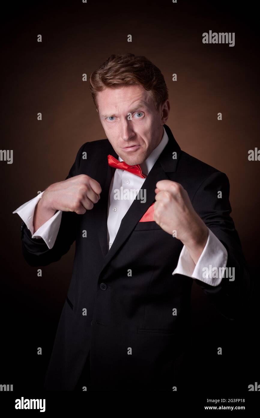 Elegant man in a tuxedo Stock Photo