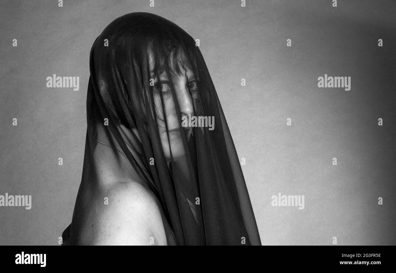 Face veil Black and White Stock Photos & Images - Alamy