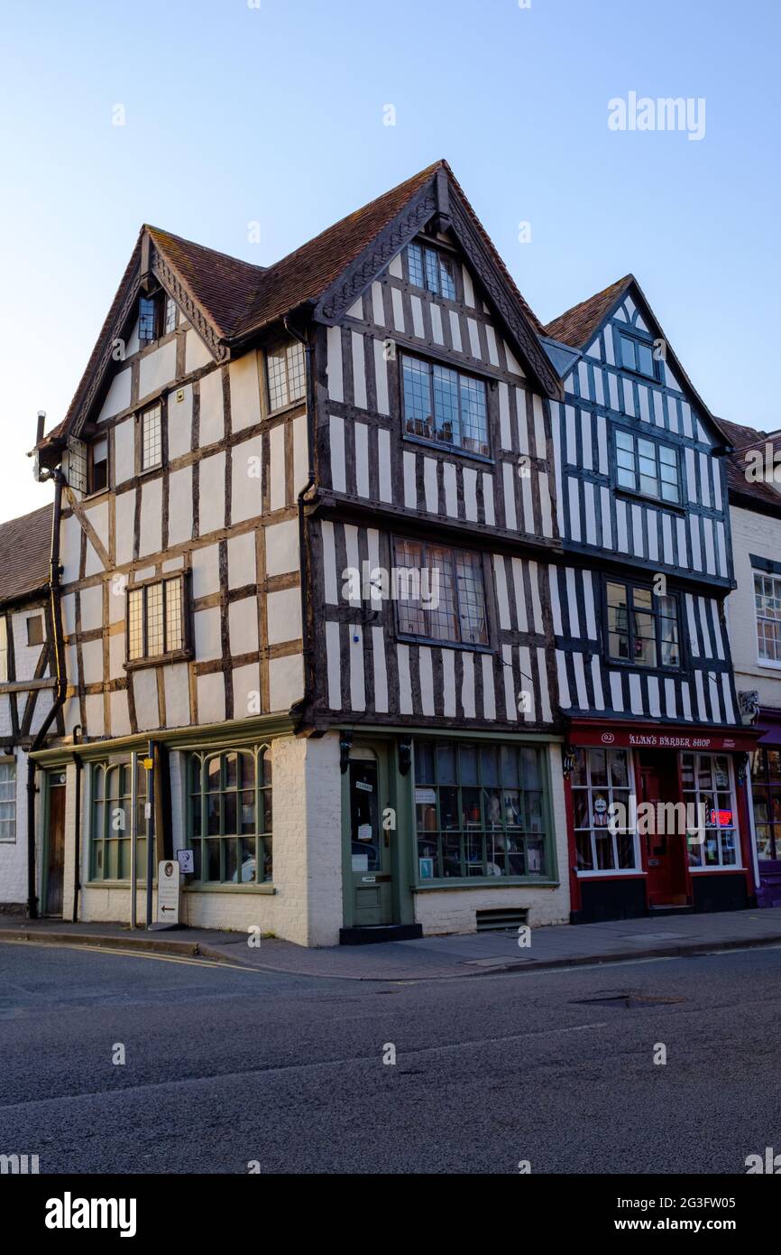 Tudor architecture in Tewkesbury, England Stock Photo