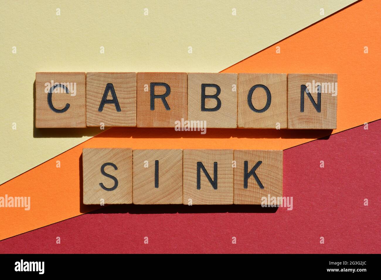 Carbon Sink, anything that absorbs more carbon from the atmosphere than it releases Stock Photo