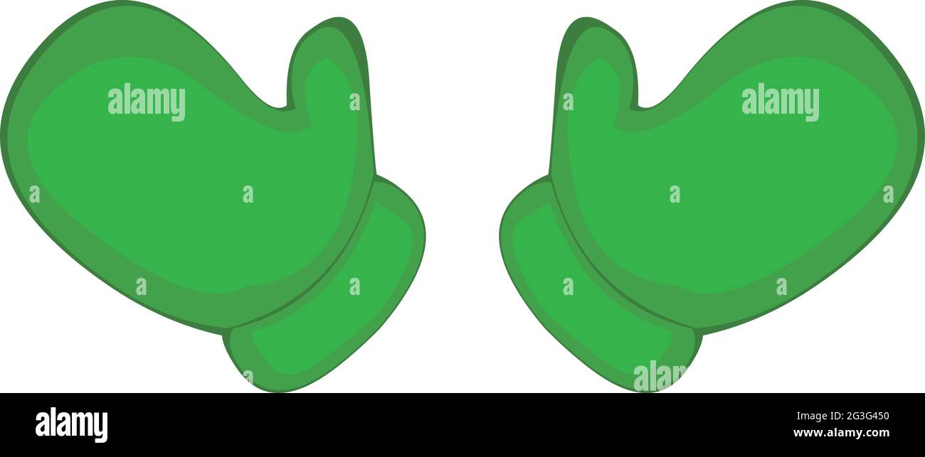 Vector illustration of green snow gloves Stock Vector Image &amp; Art - Alamy