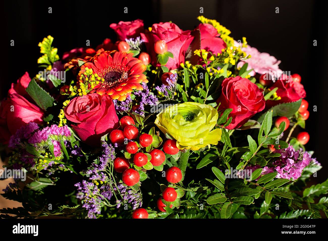 Bunte Blumenstrauß Stock Photo