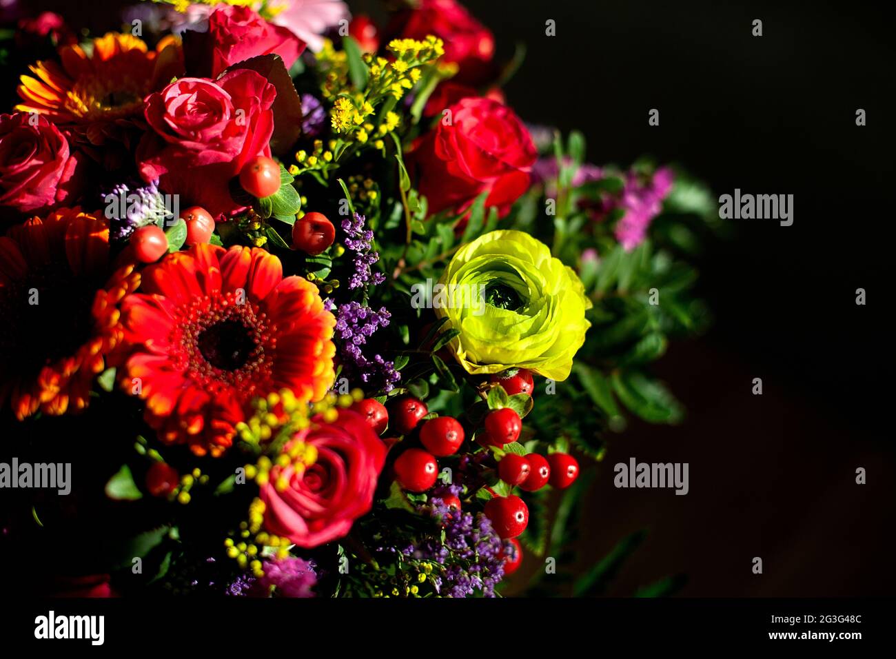 Bunte Blumenstrauß Stock Photo