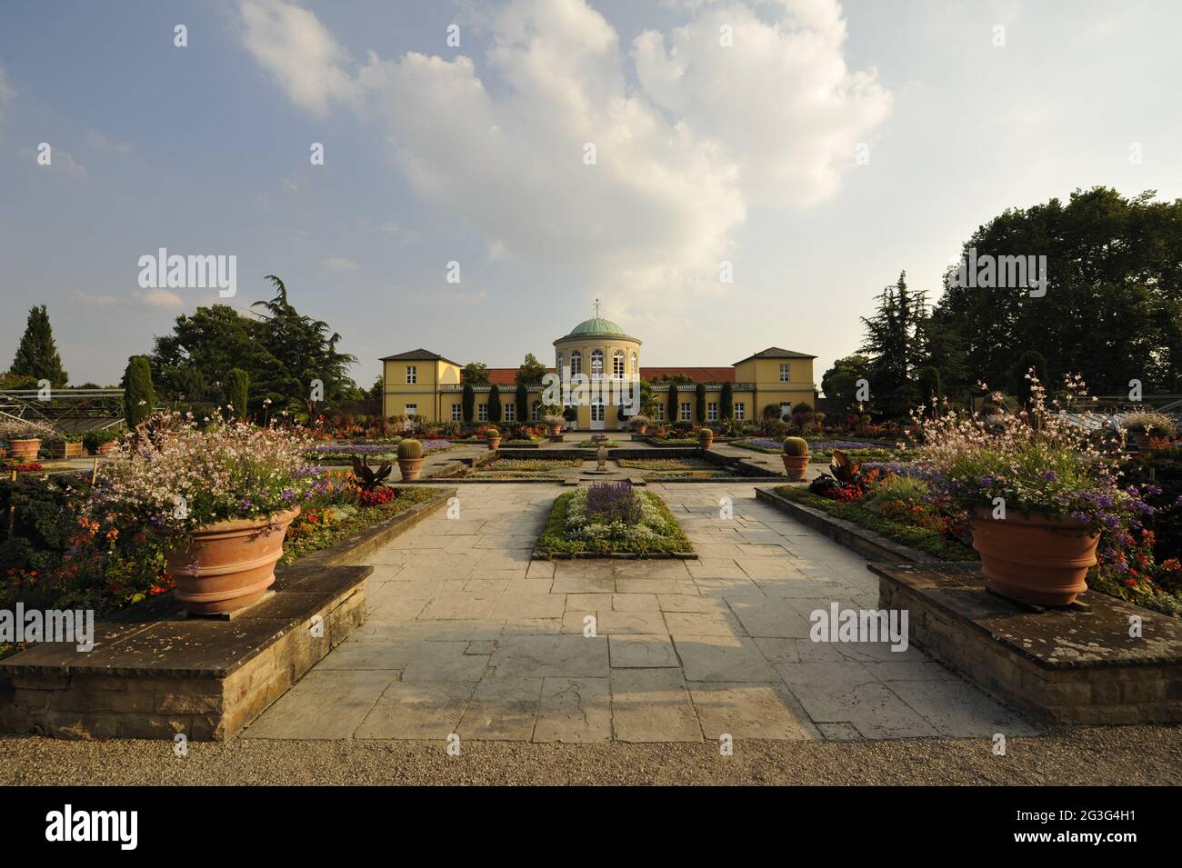 Mountain garden in HerrenhÃ¤user GÃ¤rten.12 000 plant species. Stock Photo